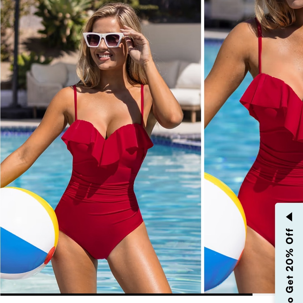 NWT Cupshe Firecracker Long Torso One-Piece